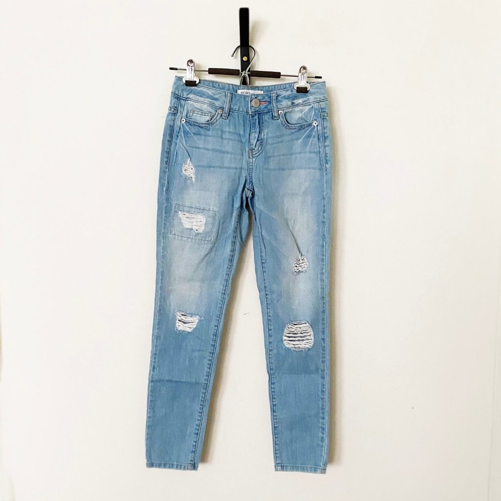 Bcbgeneration Distressed Light Wash Boyfriend Jean - image 1